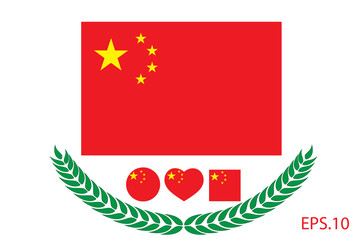 Official vector flag of China. Eps.10