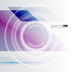 Obraz premium Abstract technology background with various technological elements. Vector illustration.