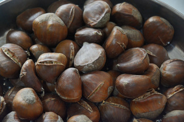 CASTAGNE ARROSTITE,CAMPANIA,SUD ITALIA.