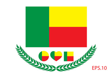 Obraz premium Official vector flag of Benin. Eps.10