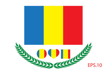 Official vector flag of chad. Eps.10