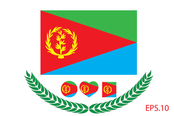 Official vector flag of Eritrea. Eps.10