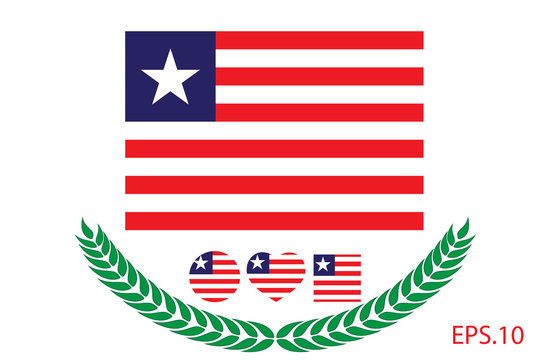 Official vector flag of Liberia. Eps.10