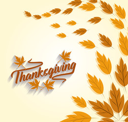 Happy Thanksgiving Holiday. Autumn background vector illustration