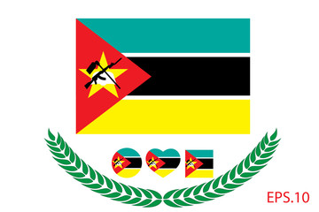 Official vector flag of Mozambique. Eps.10
