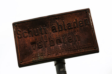 Schutt abladen verboten