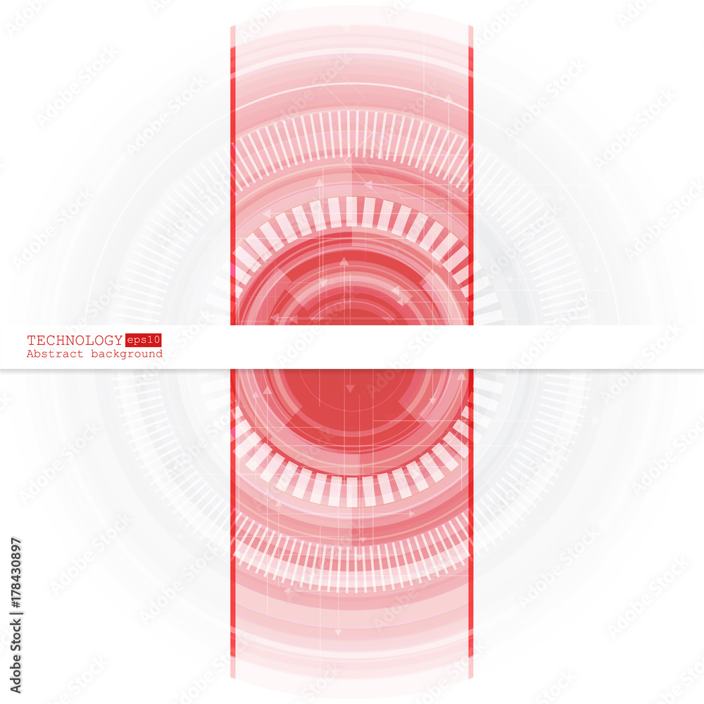 Aufkleber abstract technology background with various technological elements. vector illustration.