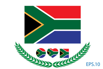 Official vector flag of south-africa. Eps.10