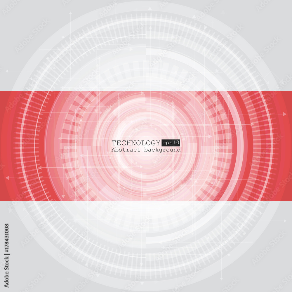 Aufkleber abstract technology background with various technological elements. vector illustration.