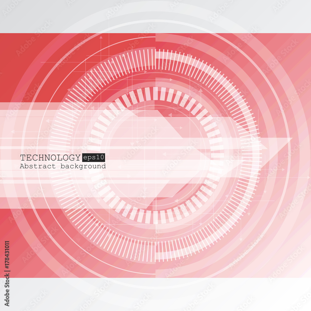Aufkleber abstract technology background with various technological elements. vector illustration.