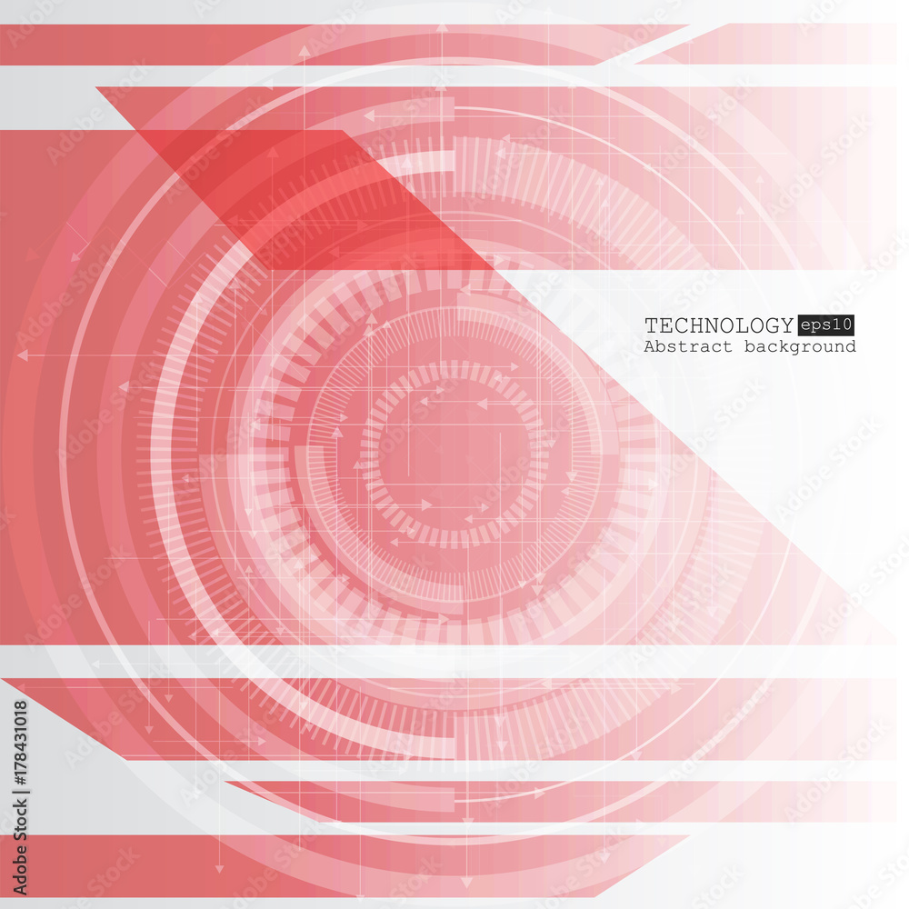 Aufkleber abstract technology background with various technological elements. vector illustration.