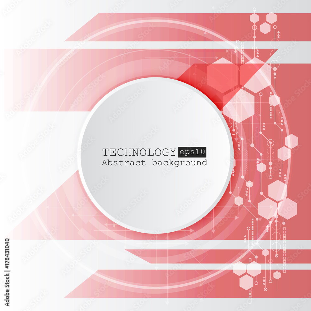 Aufkleber abstract technology background with various technological elements. vector illustration.
