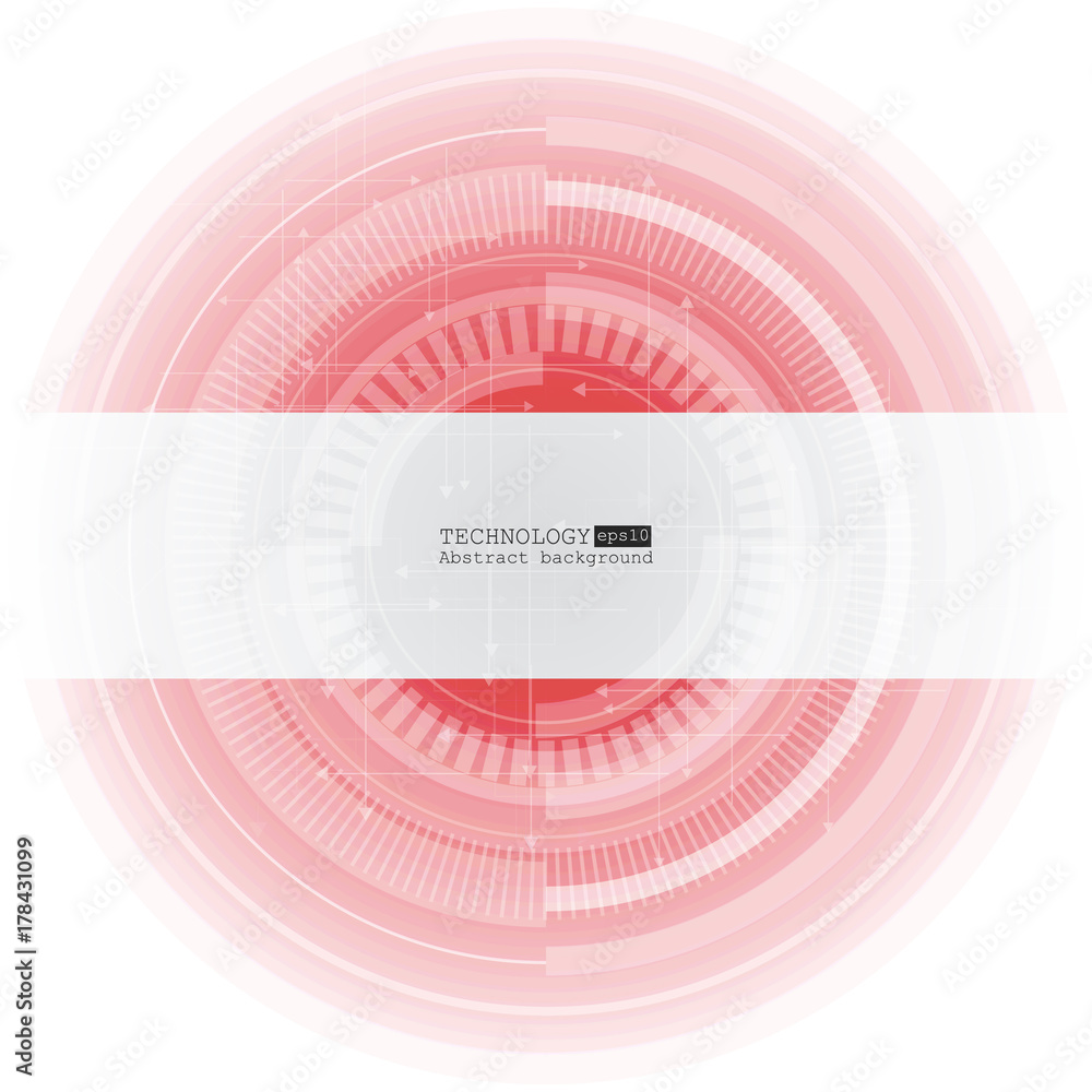 Aufkleber abstract technology background with various technological elements. vector illustration.