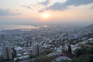 Naklejka na ściany i meble Haifa Israel Sunrise