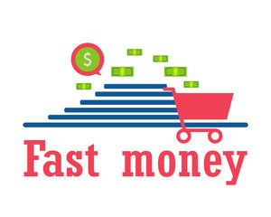 Obraz premium Money for business, travel, payments, purchases. Modern way of life. vector.