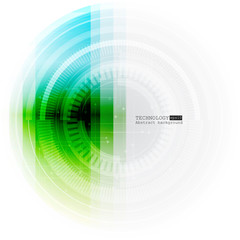 Abstract technology background with various technological elements. Vector illustration.