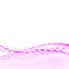 Abstract pink modern swoosh wave dotted border template