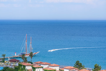 The coast of the Mediterranean Sea in Camyuva