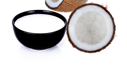 Coconut on white background.