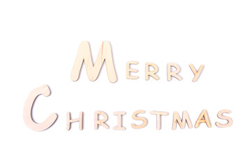 Merry Christmas Holiday Greetings Card on white board table