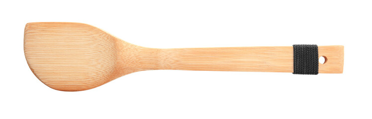 Wooden spatula on white background