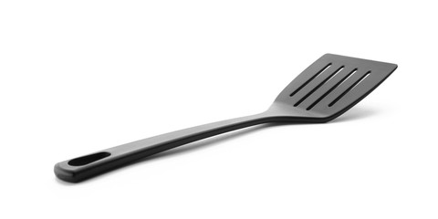 Plastic spatula on white background
