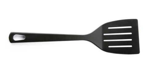 Plastic spatula on white background