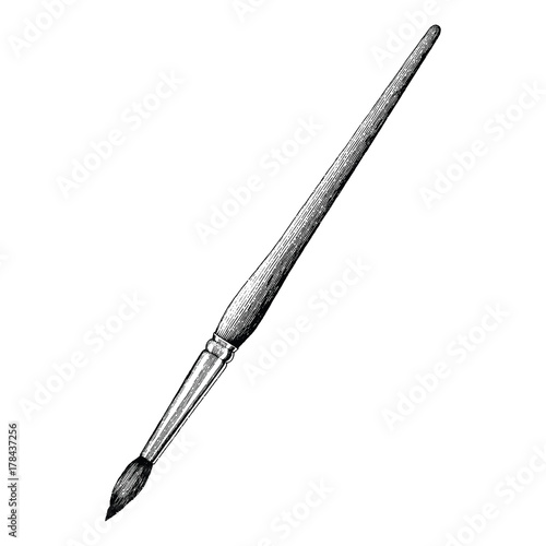 "Vintage paint brush hand drawing" Stock image and royalty-free vector