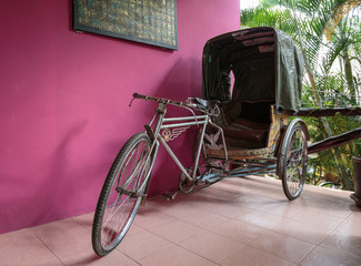 Fototapeta na wymiar Hall Hotel Saint-Tropez on a tropical island in Thailand