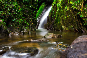 The landscape photo, beautiful waterfall in rainforest, kokedok waterfall in Saraburi, Thailand