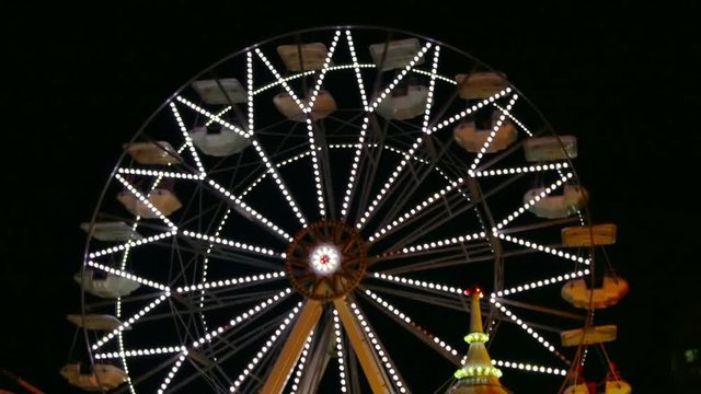 Turning Glittering Luminous  Carousel