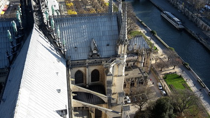 Fototapeta premium notre dame aerea