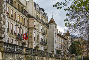 Fototapeta na wymiar street in Geneva, Switzerland