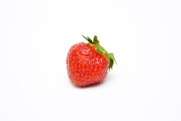 Strawberries on white background
