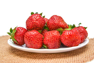 Strawberries on plate