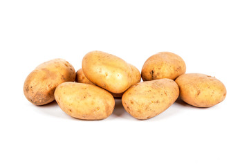 Potatoes on a white background