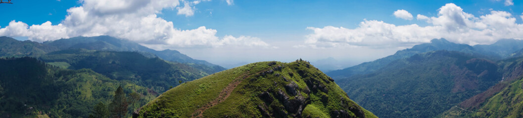 Panorama of Little Adam's Peak Mountain in Sri Lanka