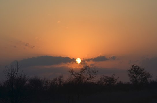 Sonnenunterag Im Kruger Nationapark