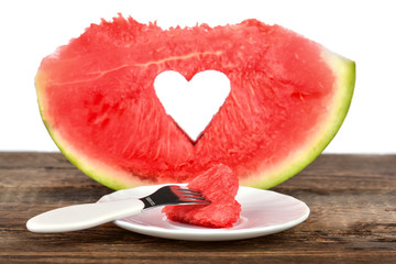 Watermelon on white background