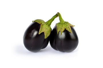 Eggplant on white background