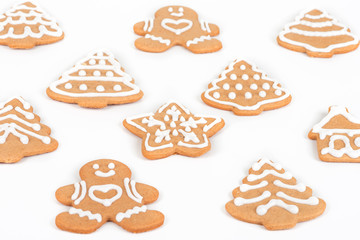 Christmas cookies with decoration /
Christmas cookies with decoration isolated on white
