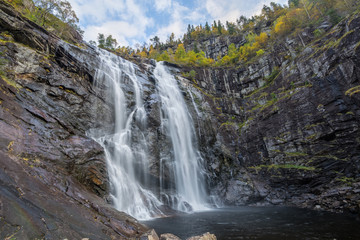Skjervsfossen Wasserfall, Norwegen