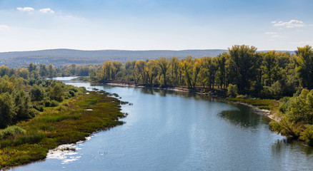 Fototapeta na wymiar River valley in the countryside