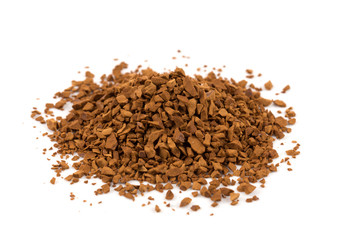 Pile of instant coffee grains