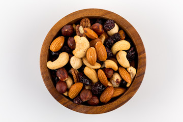 Mix nuts, dry fruits and grapes