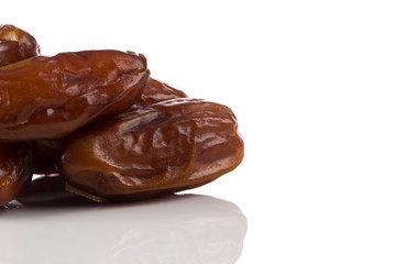 Dates fruits isolated on white background