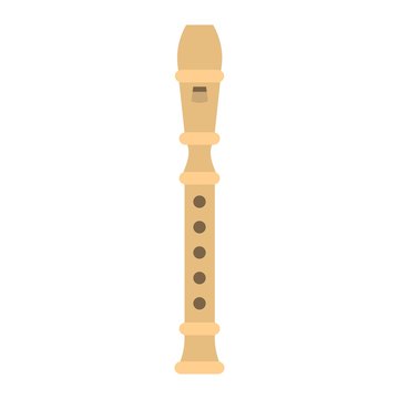Wood flute flat icon, music and instrument, sound sign vector graphics, a colorful solid pattern on a white background, eps 10.