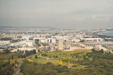 Panorama of city from height of bird's flight 8659.