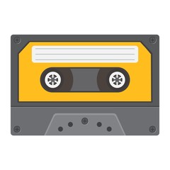 Audio cassette flat icon, music and instrument, sound sign vector graphics, a colorful solid pattern on a white background, eps 10.
