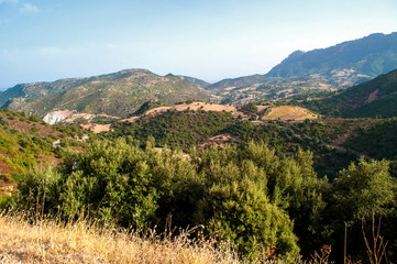 Inland landscape of the island of Sardinia